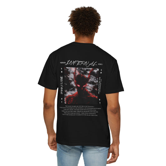 Infernal Unisex Garment-Dyed T-shirt - Edgy Graphic Tee for Bold Individuals