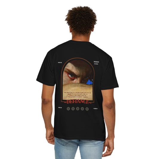 Defiance Unisex Garment-Dyed T-Shirt - 'Eyes Don't Lie' Graphic Tee