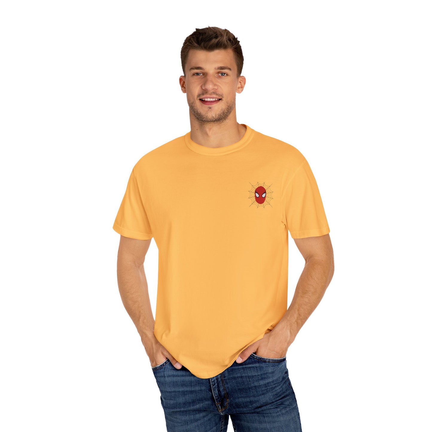 Spider-Man Graphic T-Shirt - Unisex, Vibrant Yellow, Perfect for Fans